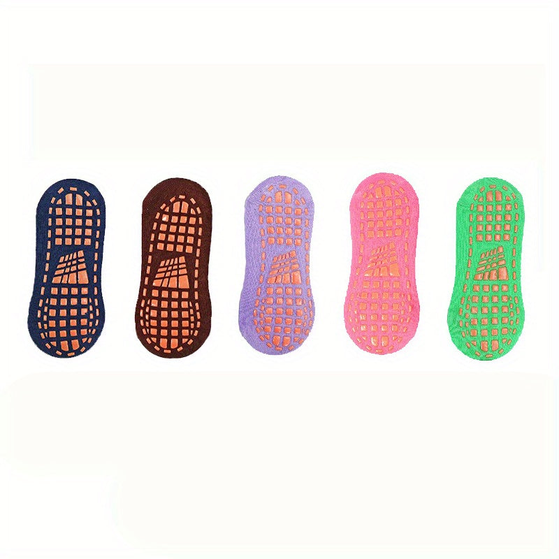 5 Pairs Yoga Socks Non Slip with Grips for Fitness Pilates Ballet Dance