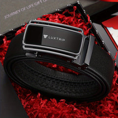 Men's Leather Belt W/ Automatic Buckle Casual 1st Layer Cowhide Belt