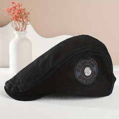 Embroidery Peaked Cap Men's British Retro Newsboy Cap