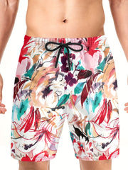 Tropical Quick Dry Mens Swim Trunks for Beach Pool