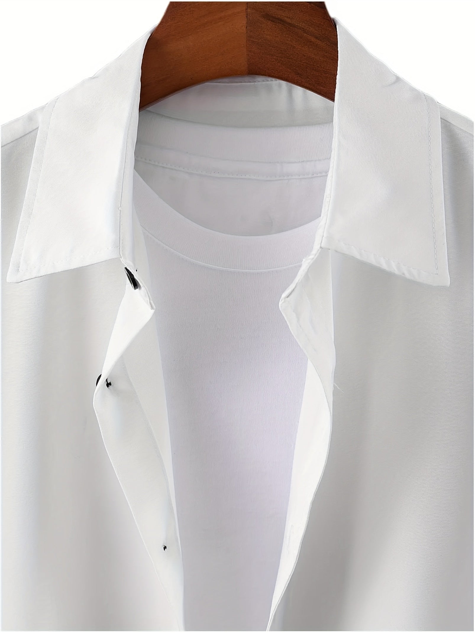 Men's Short Sleeve Lapel Shirt - Button Up Tops