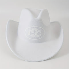Western Cowboy Hat Y2K Solid Jazz Fedora Cap Rolled Brim Cowgirl Sun Hats