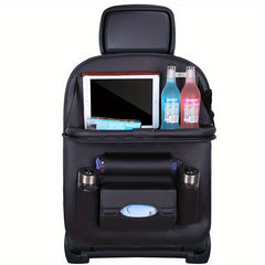 Faux Leather Car Seat Back Storage Bag for Children
