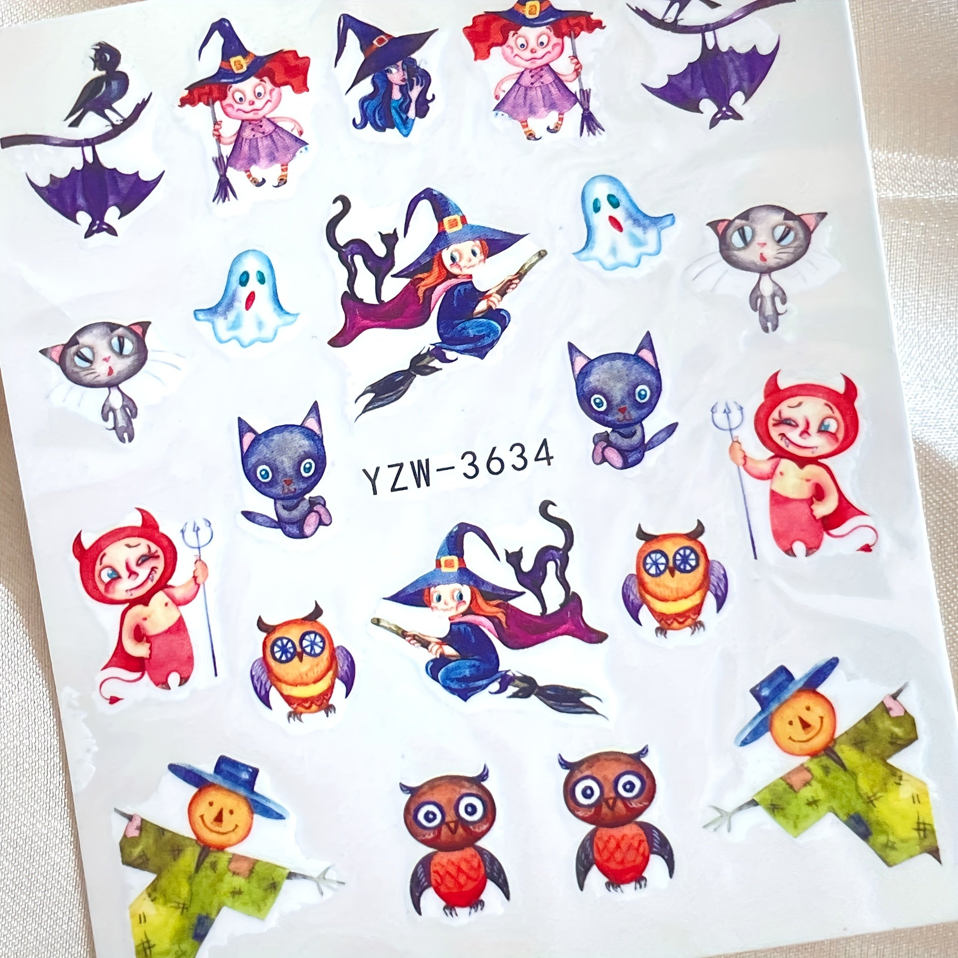 Halloween Water Print Sticker Waterproof Tattoo Sticker for Kids Teens Adults