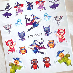 Halloween Water Print Sticker Waterproof Tattoo Sticker for Kids Teens Adults