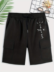 Men's Casual Waist Drawstring Cargo Shorts