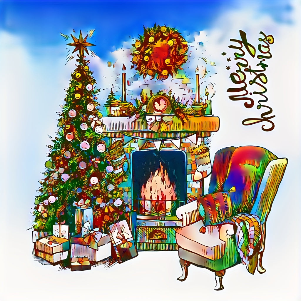 Xmas Tree Clear Stickers for Card Making & Photo Album Decorations