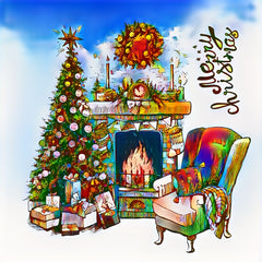 Xmas Tree Clear Stickers for Card Making & Photo Album Decorations