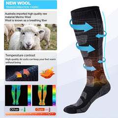 1pair Thermal Socks for Skiing Hiking Snowboarding Climbing