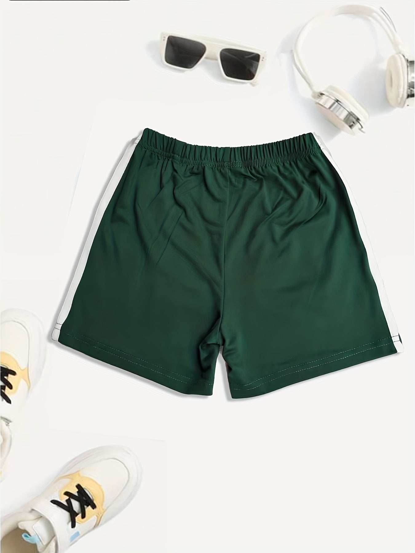 Striped Print Boys Comfortable Creative Shorts Casual Quick drying Shorts