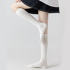 Warm Knee High Socks Soft Solid Women's Stocking
