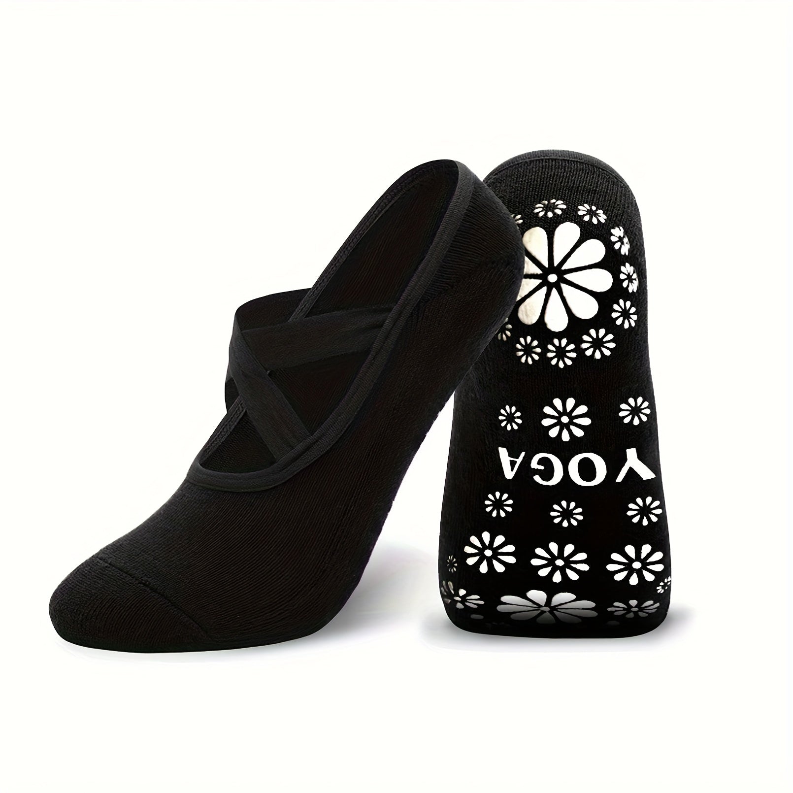 Cross Strap Non-slip Yoga Socks Breathable Gripper Socks