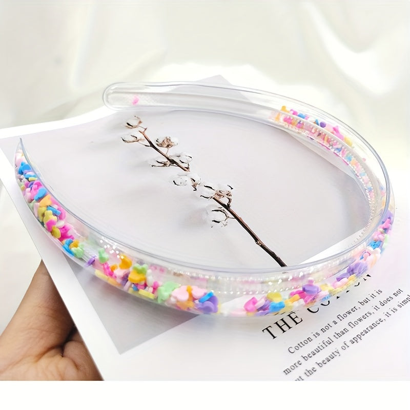 Kids Transparent Sequin Hair Hoop Sweet Hair Accessories