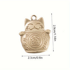 Retro Lucky Cat Animal Keychain Bag Purse Charm Pendant