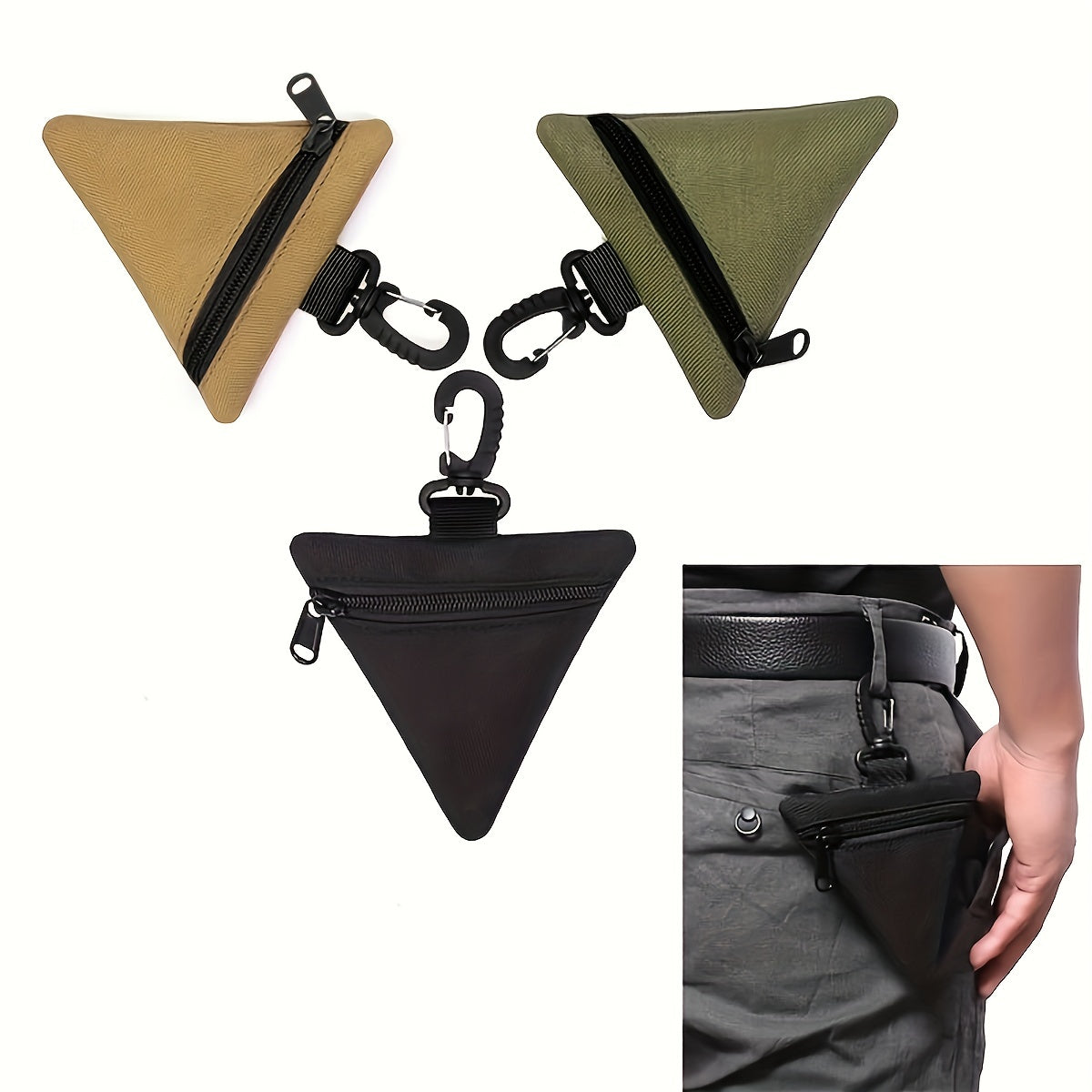 Triangle Tactical Coin Purse Portable Small Pouch Bag for Outdoor Activities