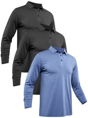 HovSiyla Men's Long Sleeve Golf T Shirt Quick Dry Moisture Wicking