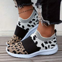 Leopard Print Slip On Low Top Sneakers