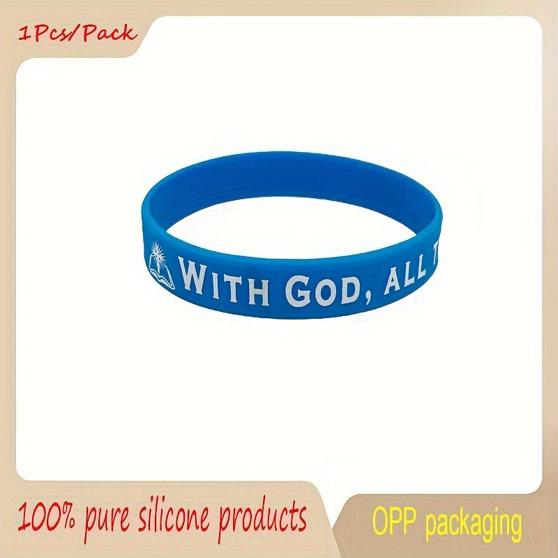 1Pcs Pack Colorful Pattern Thank You Gratitude Silicone Bracelet Wrist Band