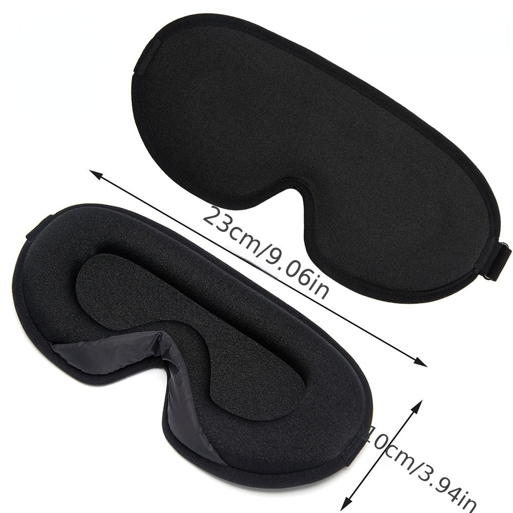 3D Contoured Blockout Light Eye Mask Adjustable Strap for Sleeping Travel Nap