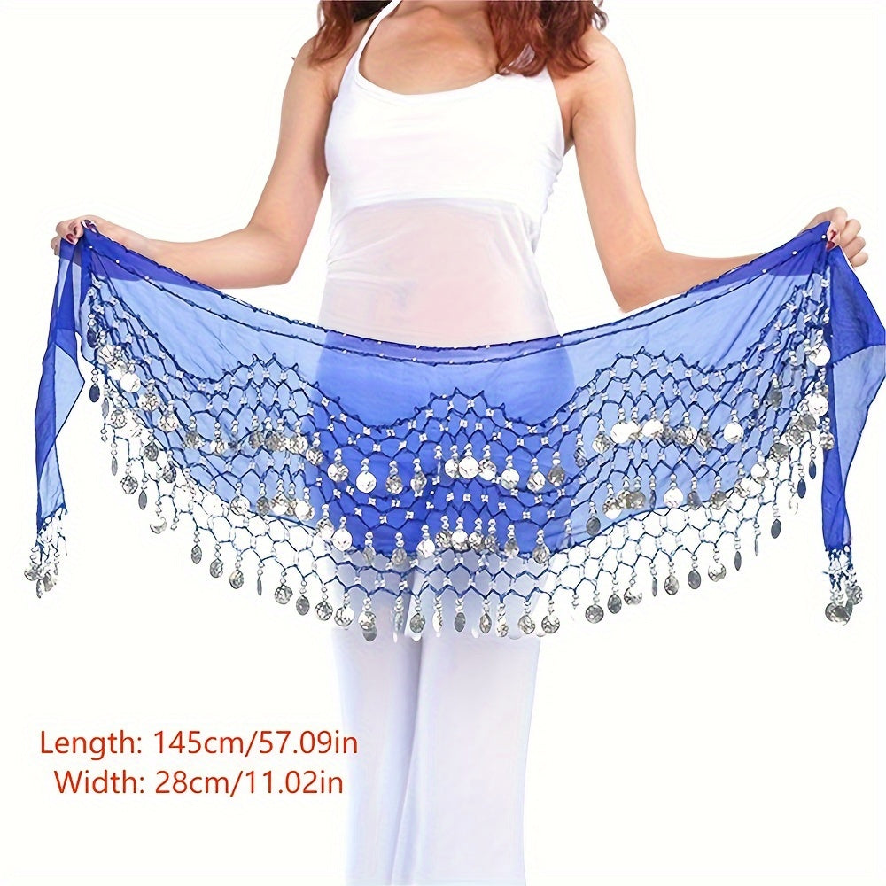 Sequin Tassel Belly Dance Hip Scarf for Women