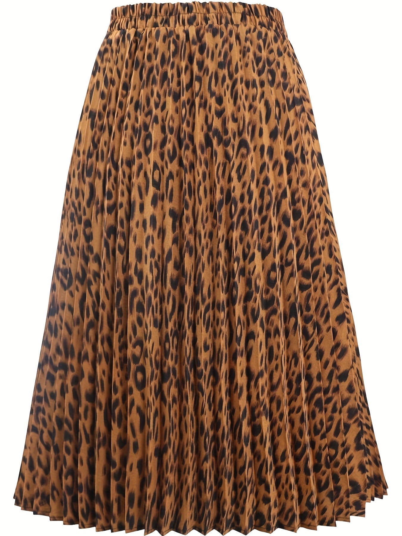 Boho High Waist Floral Print Pleated Skirt