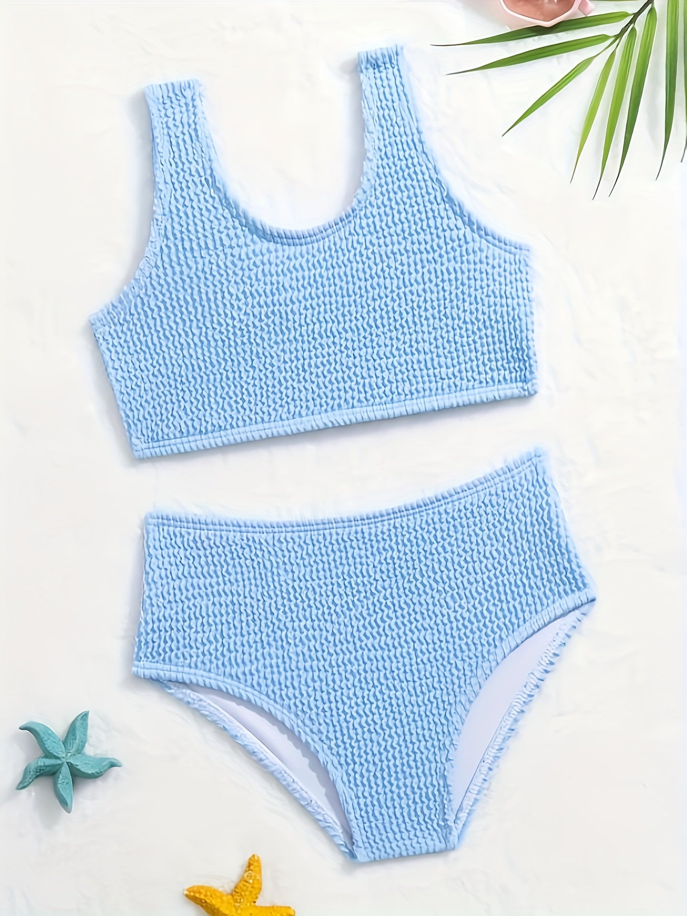 Toddler Girls 2pc Swimsuit Top Briefs Kids Clothes For Summer Holiday