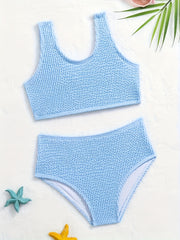 Toddler Girls 2pc Swimsuit Top Briefs Kids Clothes For Summer Holiday