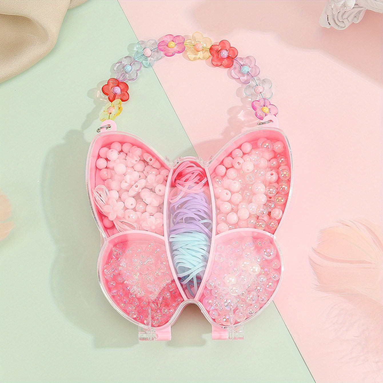 DIY Colorful Plastic Chain Handbag for Girls