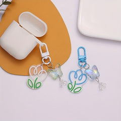 Acrylic Colorful Flower Keychain Pendant Bag Decoration
