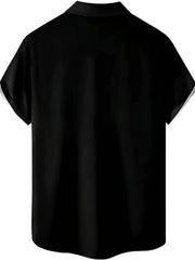 Stripe Print Men's Short Sleeve Shirt