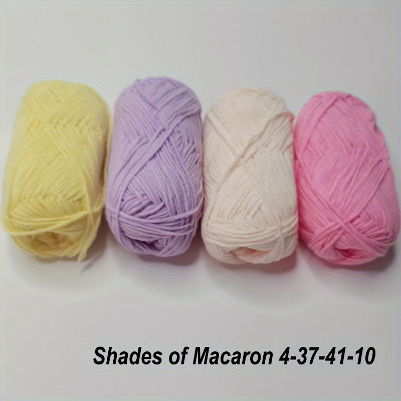 4pcs Milk Cotton Yarn DIY Candy Creative Doll Crochet Chunky Thick Soft Yarn