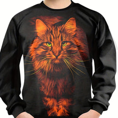 Kids Cat 3D Print Sweatshirt Casual Pullover Street Wear Clothing