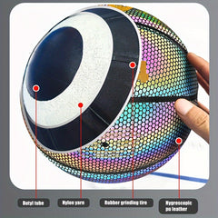 Size 7 Reflective Colorful Basketball Anti Slip Wear resistant Ball