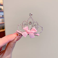 Girls Crown Bowknot Rabbit Ear Hair Clip Accessory for Party