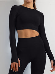 Dot Style Seamless Athletic Long Sleeves Running Shirt