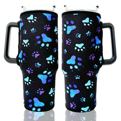 Dog Paw Neoprene Cup Cover for 40oz Tumbler Cups