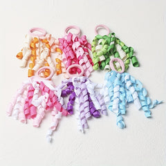 Grosgrain Ribbon Roll Rubber Band Bows Hair Accessory for Girls Children