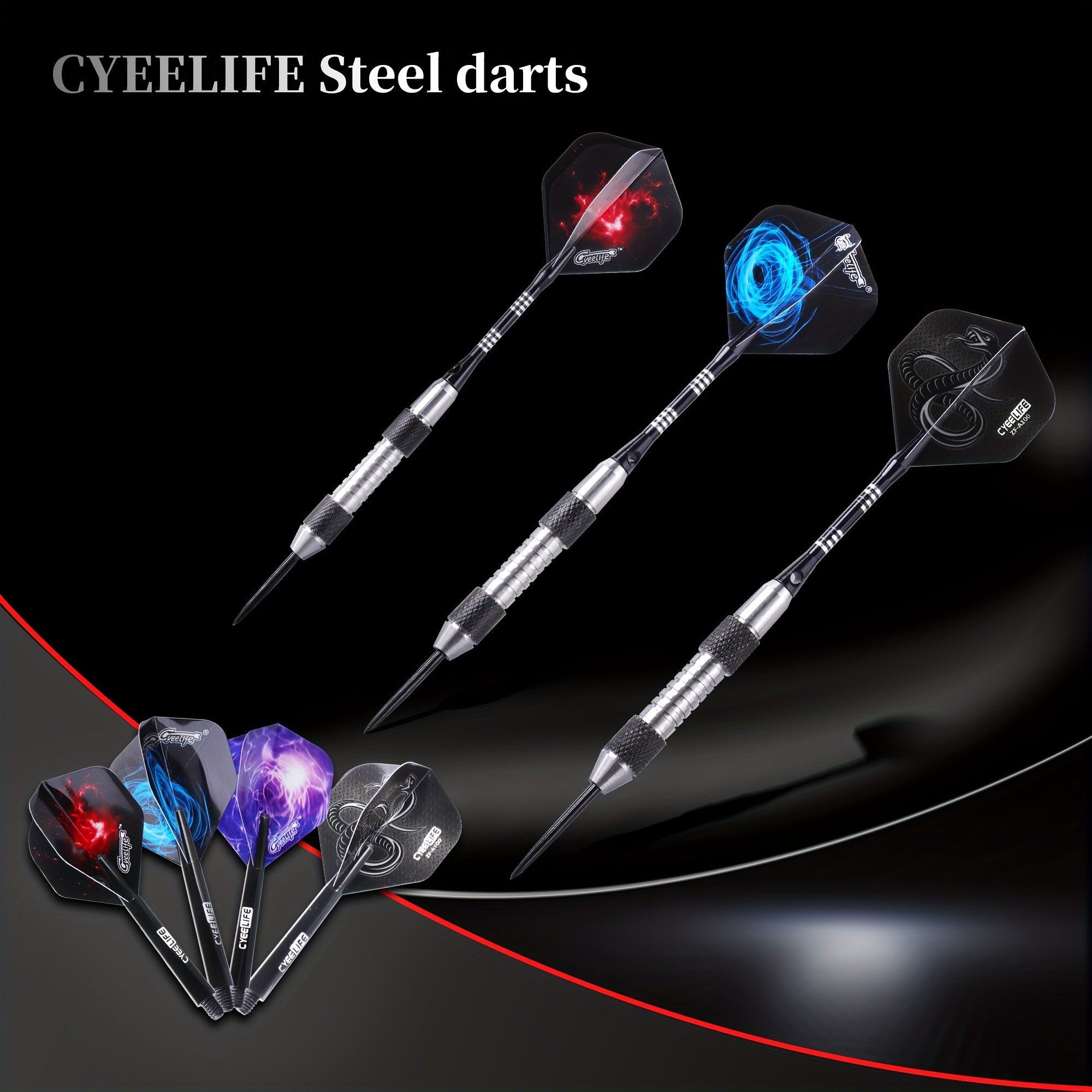 6pcs 23g Hard Darts Steel Needle Stainless Steel Anti-fall Dart