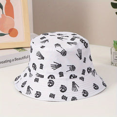 Skull Pattern Fisherman Hat European N Street Hip hop Hat Summer Sun Visor Hat