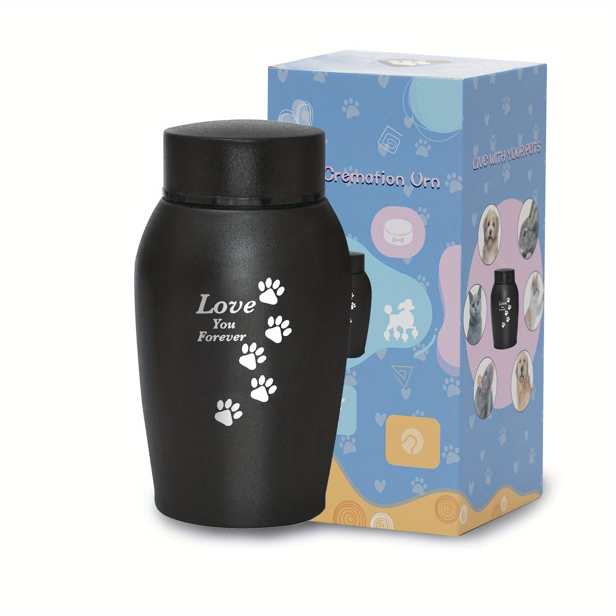 Stainless Steel Pet Urn Dog Ashes Container Memorial Cremation Urns