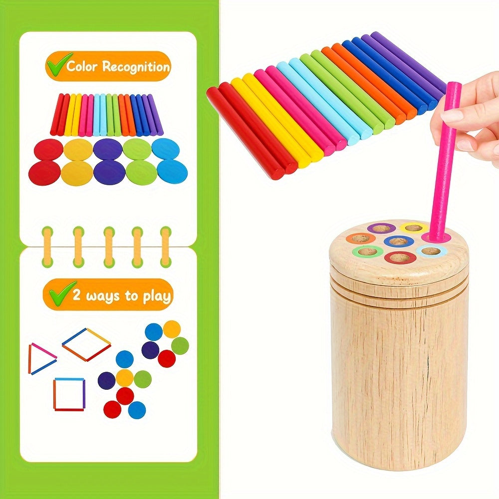 Wooden Sorting Cup Game for Kids