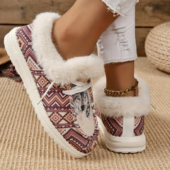 Women's Winter Snow Boots Plus Plush Warm Flat Shoes