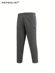 Men's Warm Sports Outfits Zip Up Hooded Jacket & Trousers