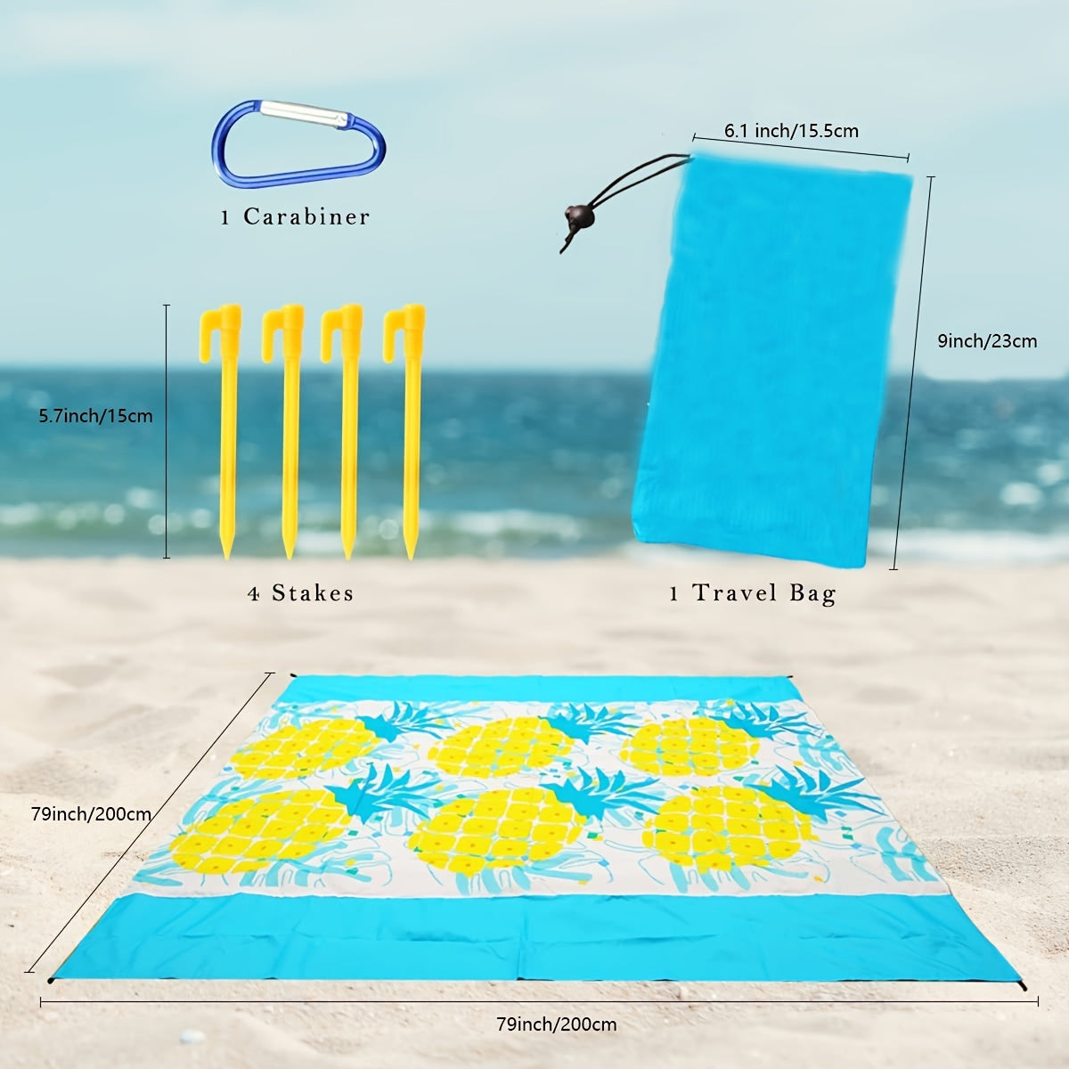 Large Sandproof Beach Mat for Adults, Waterproof Camping Blanket