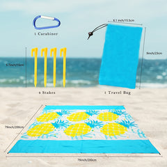 Large Sandproof Beach Mat for Adults, Waterproof Camping Blanket