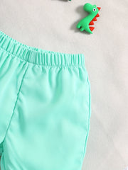 Cute Dino Print Shirt & Shorts Set for Summer Parties