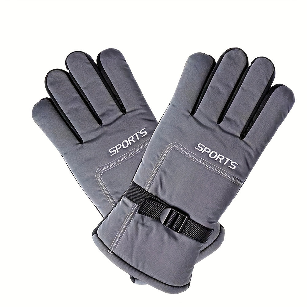 Winter Fleece Lined Warm Gloves Anti Slip Waterproof Thermal Touch Screen Gloves