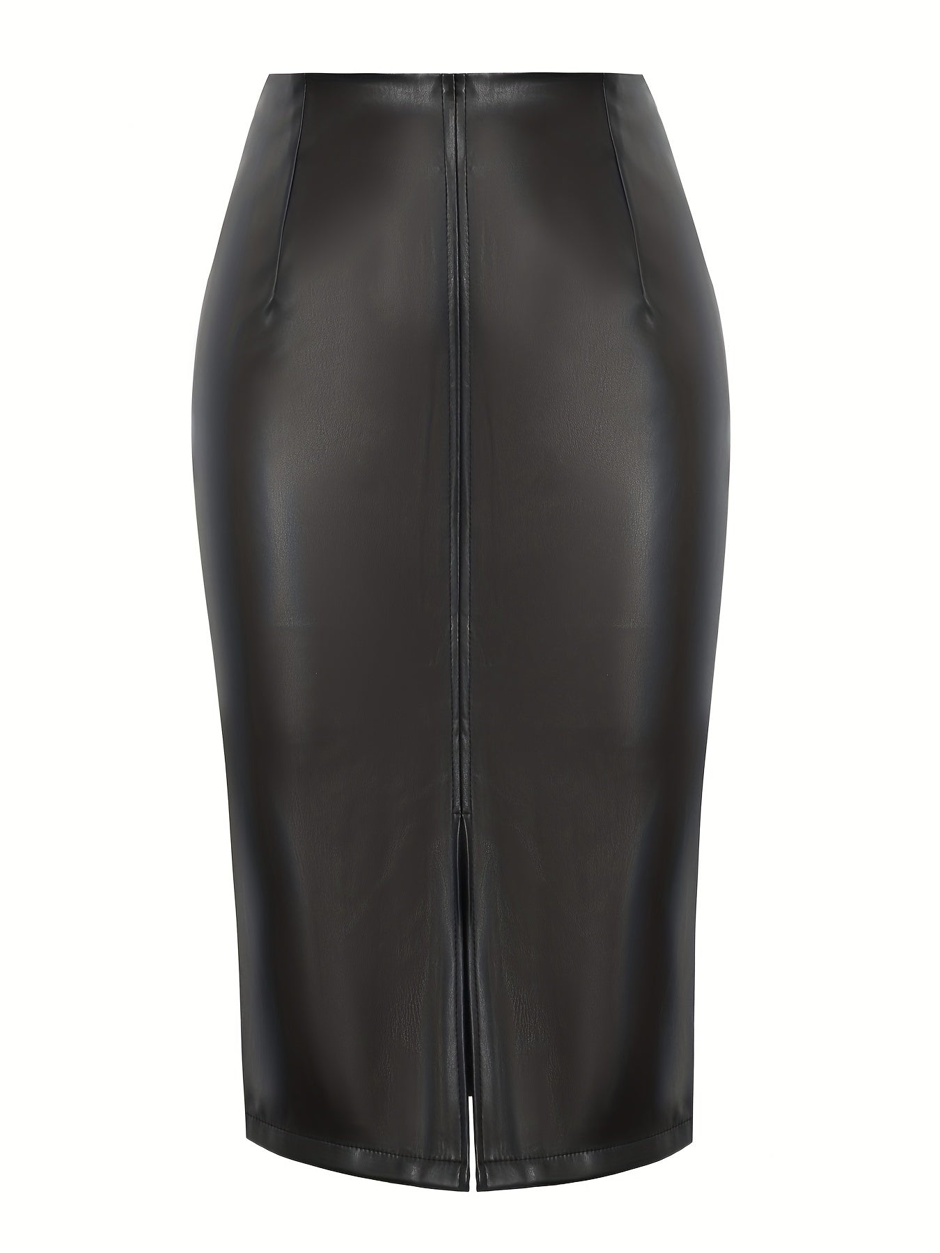 Sexy High Waist Faux Leather Pencil Skirt