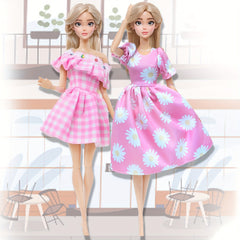 5pcs Clothing Set for 11.5in Dolls: Dresses, Swimsuits, Tops, Pants Outfits