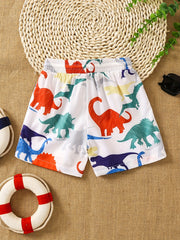3D Print Dino Beach Trunks Kids Swimming Shorts
